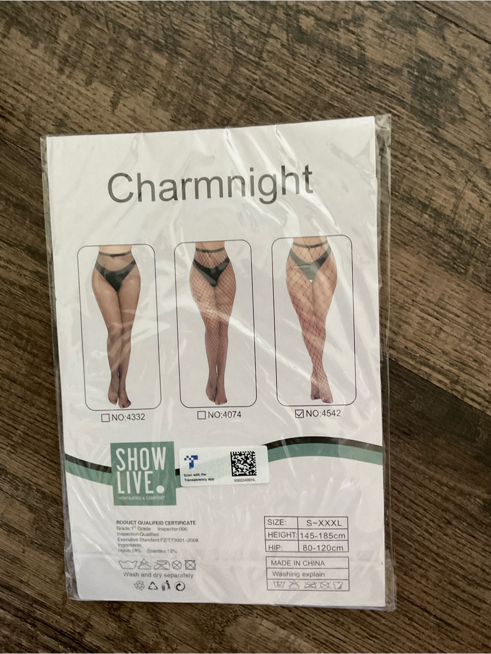 Charmnight Black Net Fishnet Stockings - Picture 2 of 2